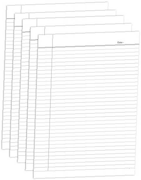 Eclet A4 Size One Side Ruled white Sheet (Pack of 40 Sh...