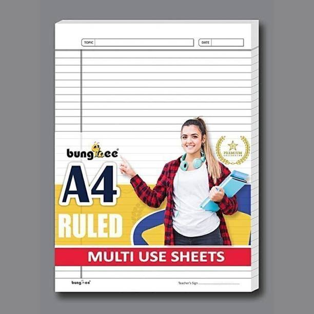 Bungbee A4 Ruled Sheets, Non Punched 50 Sheets, Single ...