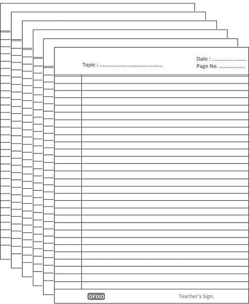 mrenterprise Ruled sheets One side Ruled A4 90 gsm A4 paper