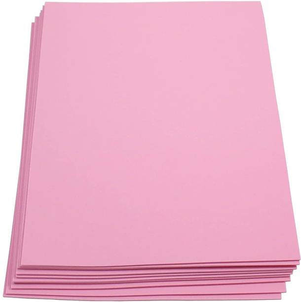 manrish Pink Foam Sheet Art&Craft/Gift Wrapping/Scrapbooking/Craft Project (pack of 10) unruled 2mm 100 gsm A4 paper
