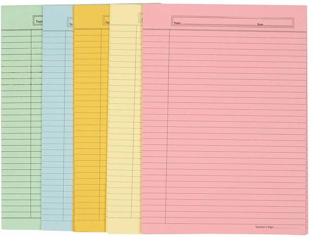 Eclet A4 Size both Side Ruled coloured Sheet (Pack of 100 sheets) for Project/Assignment/Practical/Homework((A4-100 sheet coloured A4 90 gsm Coloured Paper