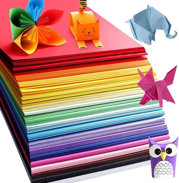 Eclet 100 pcs A4 Size Color Sheets (10 Sheets Each Color) Art and Craft Paper Double Sided Colored(Length -27.5 cm Width - 20.3 cm) A4 90 gsm Coloured Paper
