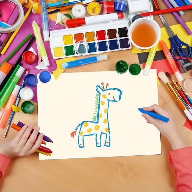 KRASHTIC Drawing Paper A4 Size Pack of 20 Sheet For Drawing & Sketching 190 GSM For Kids Plain A4 190 gsm Drawing Paper