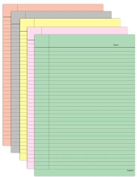 Eclet A4 Size Both Side Ruled colour Sheet (Pack of 100...