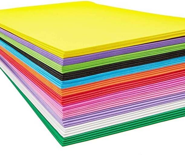 Eclet 50 pcs Color (10 Sheets Each Color) A4 Medium Size Sheets Art and Craft Paper Double Sided Colored(Length -27.5 cm Width - 20.3 cm) A4 90 gsm Coloured Paper