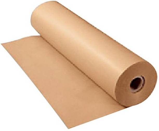 MALANI STORES brown Gold paper unruled 20 inch X 5 Meter 130 gsm Craft paper