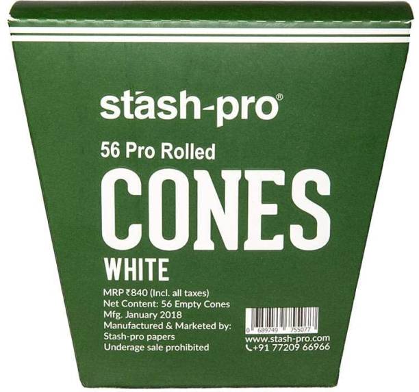 Stash-Pro Pre Rolled Cones White King Size Perfect Roll 13 gsm Paper Roll