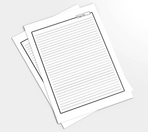 WAYTOBUY Premium Thickness 40 Sheets Assignment or Project Paper for Students One Side Ruled 210x297mm 100 gsm A4 paper