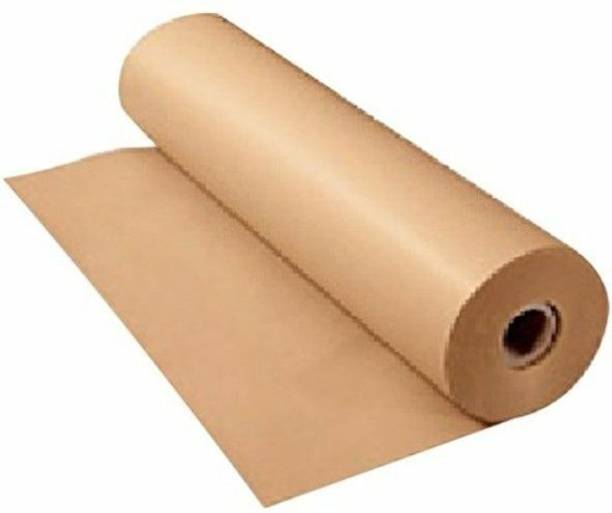 MALANI STORES brown Gold paper unruled 20 inch X 10 Meter 130 gsm Craft paper