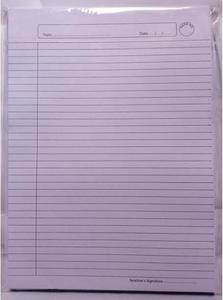 ARETOR A4 Geometry Ruled Sheets, 90 GSM, White, One Sid...