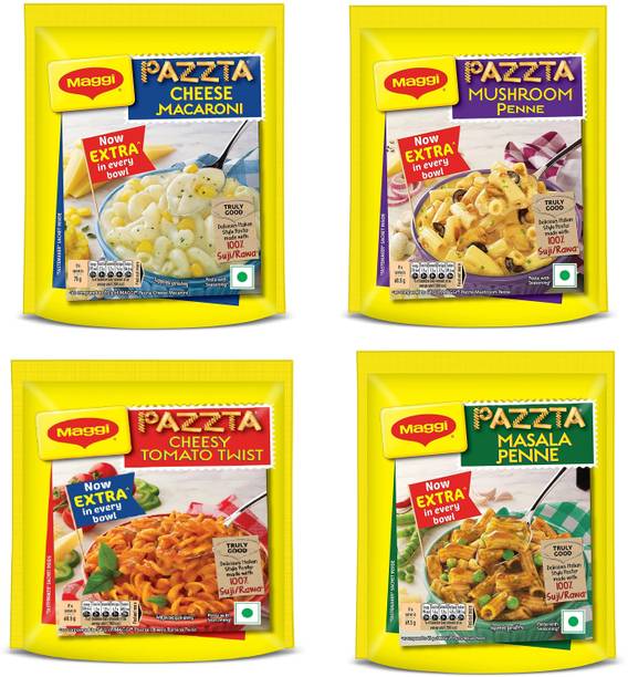 Maggi Pazzta Cheese Macroni, Mushroom Penne, Cheezy Tomato Twist, Masala Penne Pasta