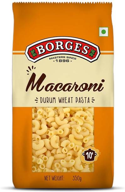 BORGES Macaroni Pasta - 350 g | 100% Durum Wheat | High in Protein Macaroni Pasta