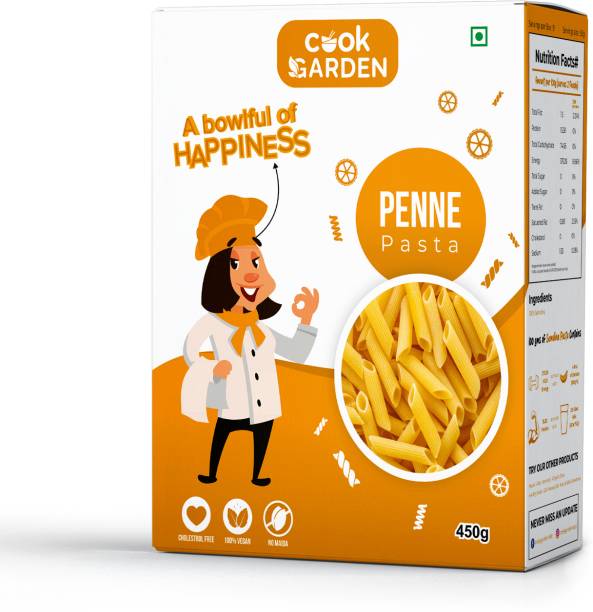 CookGarden 100% Semolina | High Protein Healthy Diet | Maida Free & Cholesterol Free Penne Pasta