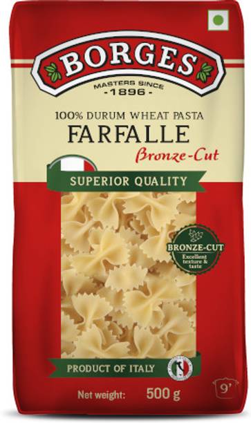 BORGES Farfalle Pasta- 500 gm | 100% Durum Wheat | High in Protein Farfalle Pasta