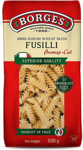 BORGES Fusilli Pasta - 500 gm| 100% Durum Wheat | Imported from Italy | High in Protein Fusilli Pasta
