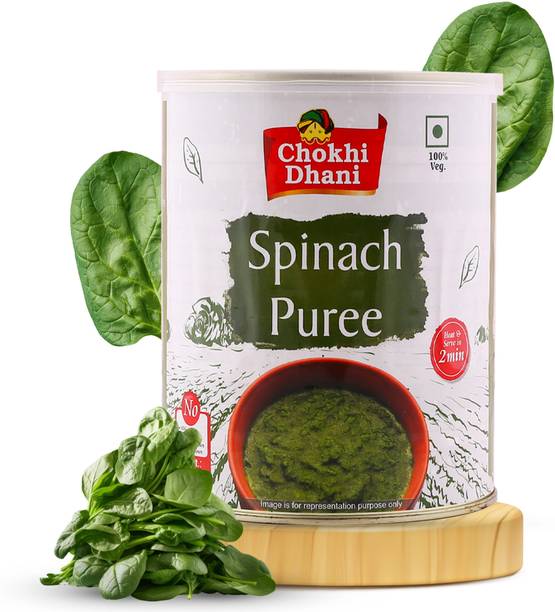 Chokhi Dhani Spinach Puree | loaded with Protein | Vitamin & other Nutrition | (Pack of 1)