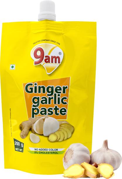 9am Ginger Garlic Paste Pouch| Ready to Use Adrak Lahsun Paste|