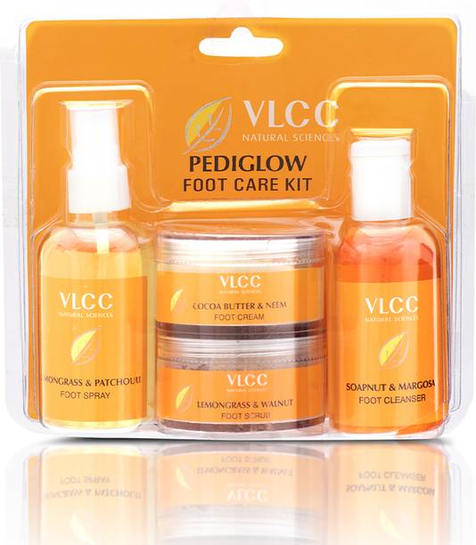 Pedi Glow Foot Care Kit - Scrub, Cleanser, Cream & Spray