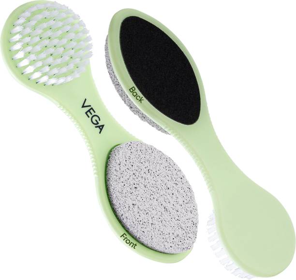 VEGA 3 in 1 Pedicure Tool- Foot Scrubber, Pumice Stone & Black Emery