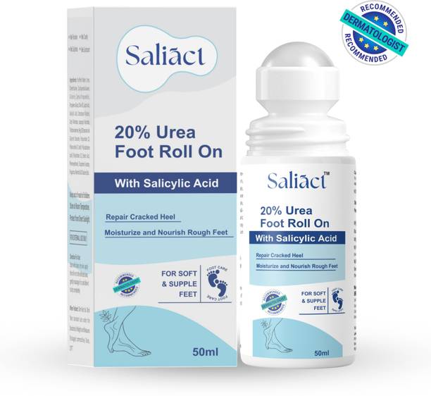 Saliact 20% Urea Foot Cream Roll-On, For Dry & Cracked Heel, Moisturizes & Repair Feet