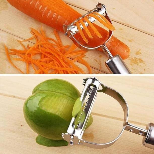 PUHBRHY 2 in 1 Multi-Functional Peeler Julienne for Salad/Potato/Vegetable-Fruit Slicer Y Shaped Peeler