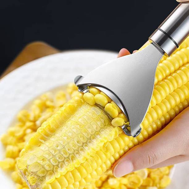 kridhrish Stainless Steel Corn Peeler | Handheld Corn Kernel Remover Tool Straight Peeler