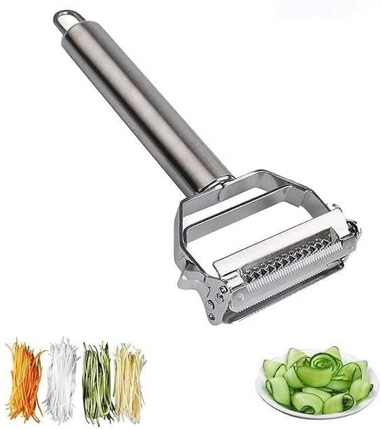 Varniraj Stainless Steel Multi-Functional 2 in 1 Julienne Vegetable Straight Peeler Straight Peeler