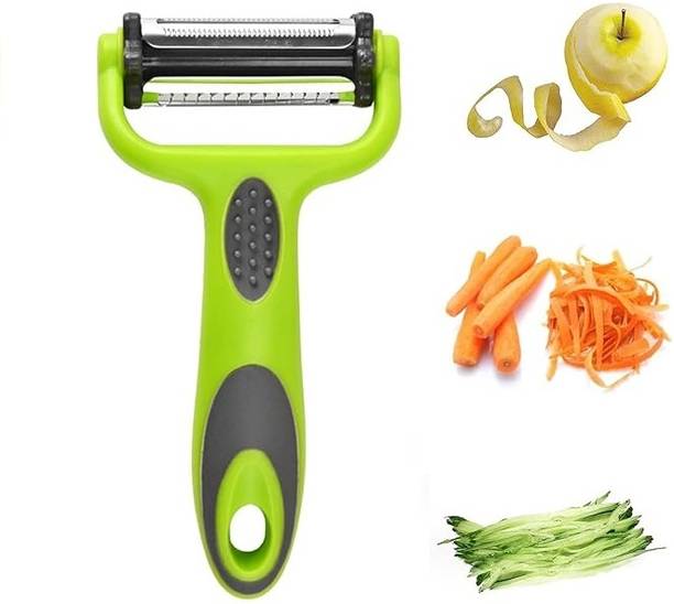 QUEBLISS 3 in 1 Multifunctional Peeler with Stainless Steel Blades for Kitchen Tools, Y Shaped Peeler
