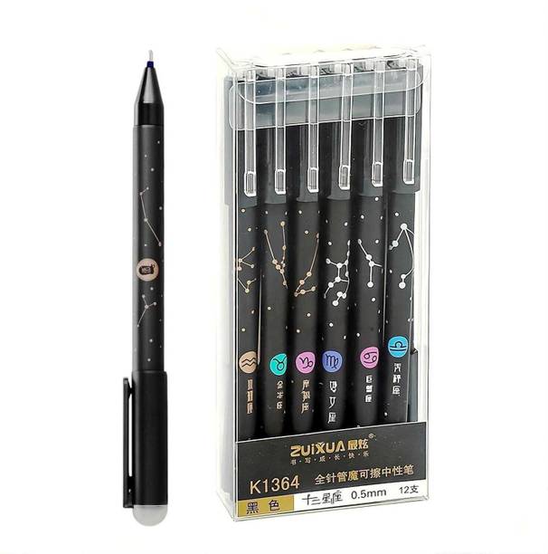 AJRadhacreation 12 Pcs Pen With Eraser Gel Pen