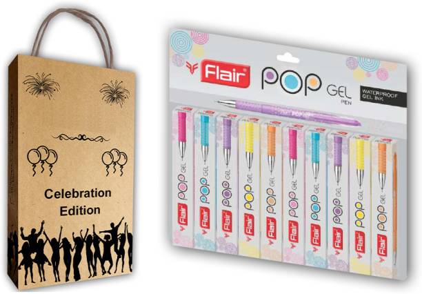 FLAIR POP Gel Pen Box with Gift Bag Gel Pen