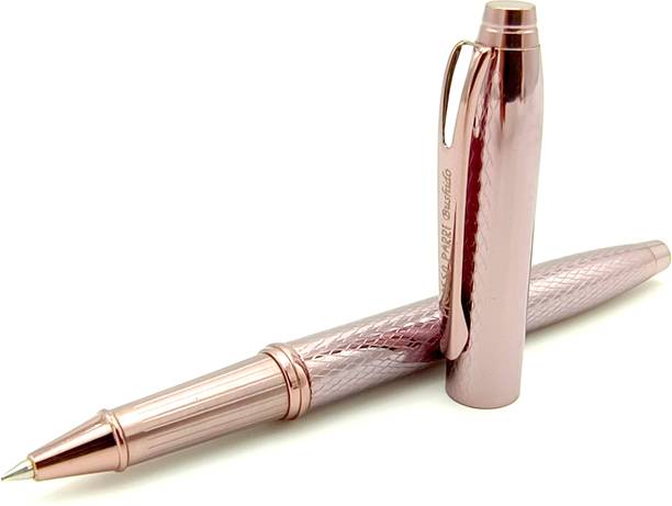 PGen Rosegold Textured Body Unique Luxury Designer Metal Roller Ball Ball Pen