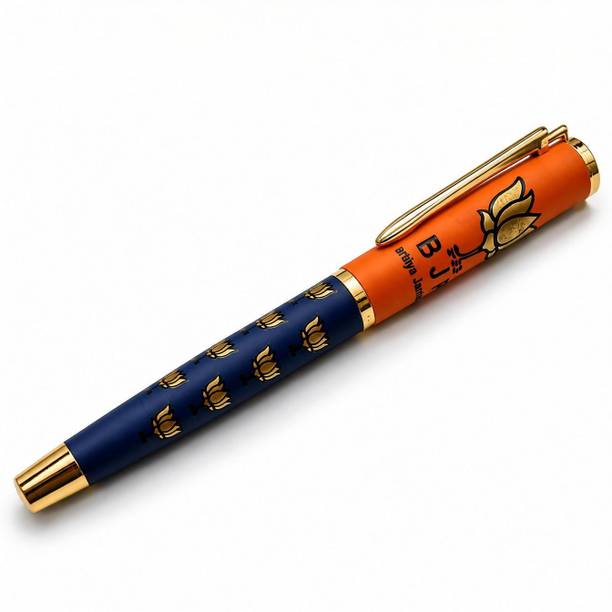 RYNOCHI BJP Premium Metal Ball Pen Blue Ink Smooth Writing Luxury Pen Office Personal Ball Pen