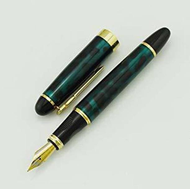 Gold Leaf X450 Luxury Dark Green Color, Fountain Pen M Nib New Fountain Pen