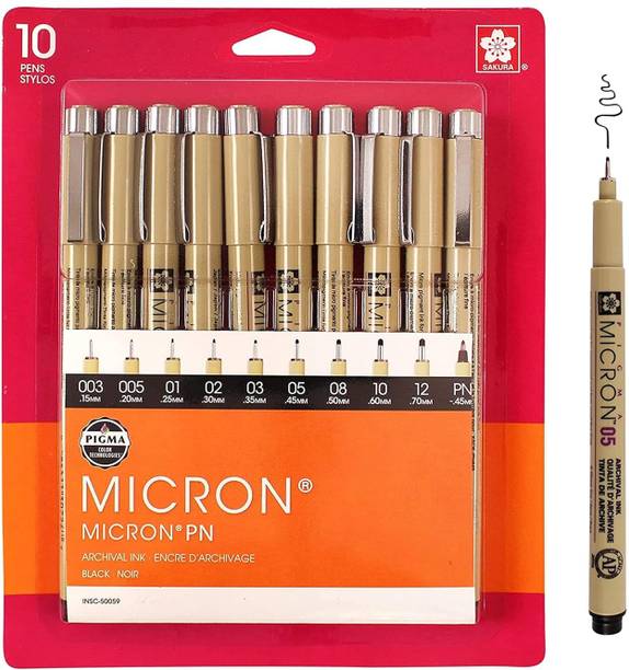 SAKURA Pigma Micron Black Ink Multi-tip Fineliner Pen
