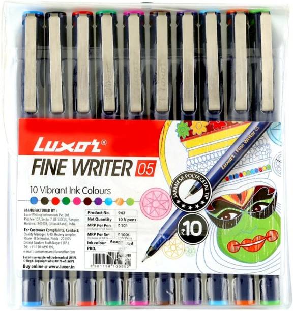 LUXAR Luxor Finewriter 05 | Assorted Colour | Ideal for Professionals & Students Fineliner Pen