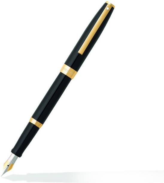 SHEAFFER Sagaris | E9471 Gloss Black With Gold Tone Trims (Medium Nib) | Premium Fountain Pen