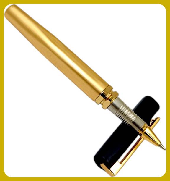 parmarth enterprises Luxury 108 Golden Color Metal Body Student Pen With Black Cap Best Gift Roller Ball Pen