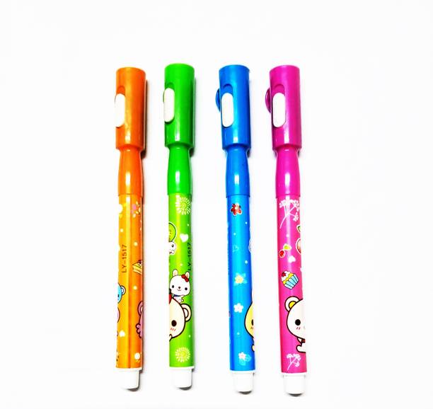 CRAZYGOL Invisible Magic pen with UV Light -Pack of 4 Birthday return gift Pen Gift Set