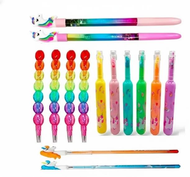 Eclet 14pc Stationery Set Embrace The Magic with Pearlized moti pencil set for kids Ball Pen