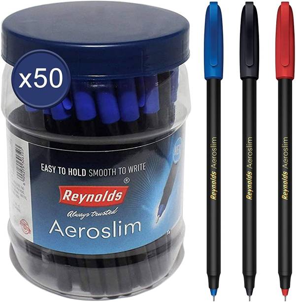 Reynolds Aeroslim Blue Pen Jar Ball Pen