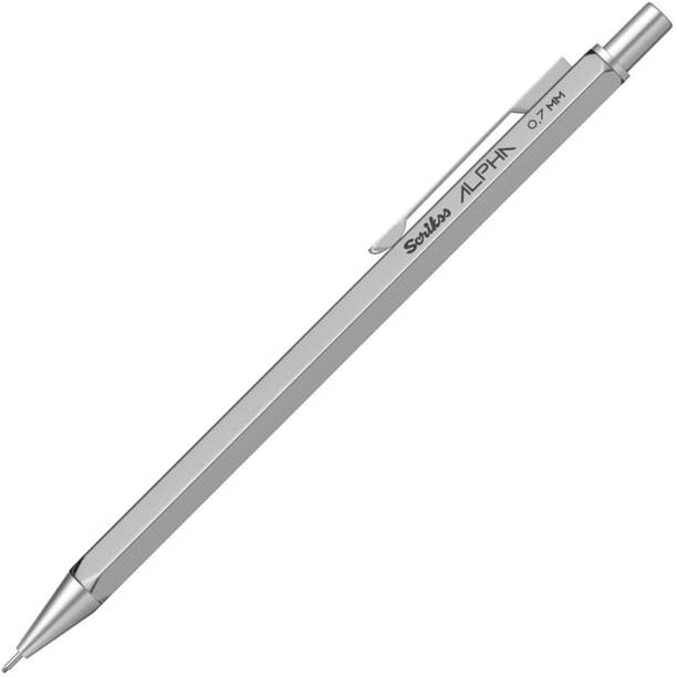 Scrikss 0.7mm Mechanical Pen Pencil | Light Weight | Grey Hexagonal Body | Alpha Series Mechanical Pencil