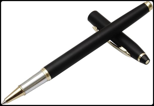 PILOT Premium Super Slim Black Color, Metal Body, Gold Plated Clip Comfortable Grip Roller Ball Pen