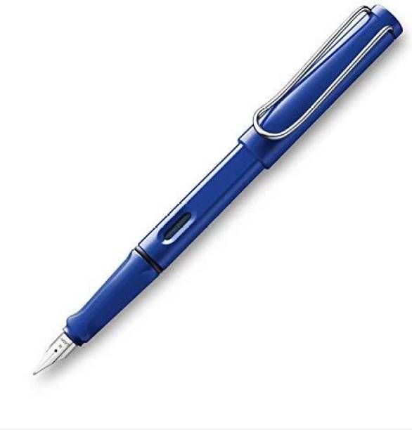 LAMY Safari Fine Nib Fountain Pen | Blue Body, Metal Clip With Ergonomic Grip Fountain Pen