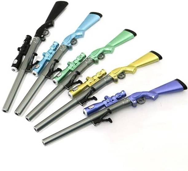 Eclet 4pc Sniper Rifle "Game Gun" Gel Pens | Novelty Stationery with Torch Light Gel Pen