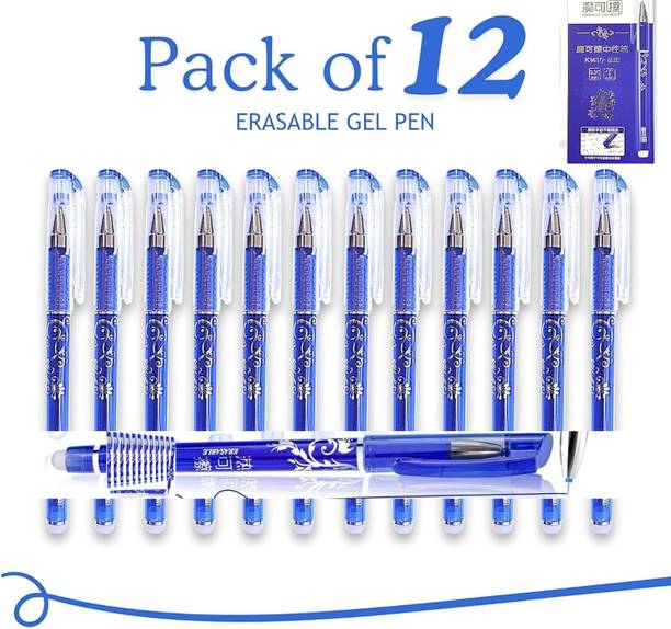 JBRD Blue Ink Erasable Gel Pen Set Gel Pen Refill