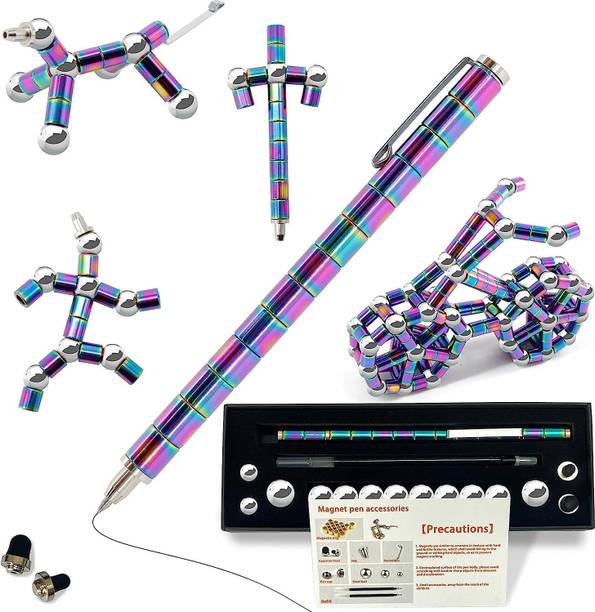 ZODZE Fidget Pen,Magnetic Metal Pen, Multifunctional Decompression Magnetic Metal Pen Ball Pen