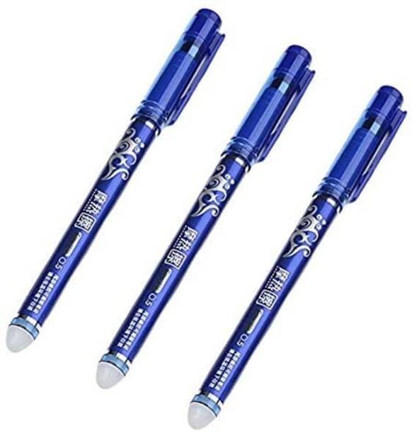 fixer Blue Ink Erasable with attached Magic Wipe Eraser [0.35mm] Gel Pen