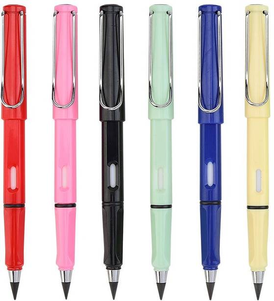 SHOPONIL Everlasting Replaceable Pencil With Eraser,Graphite Extra 2PC Nibs,1 Pencil Case Calligraphy