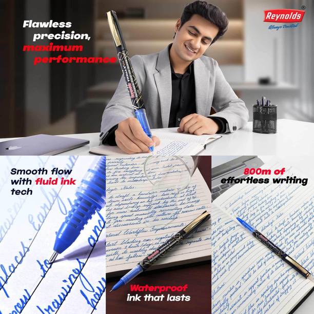 Reynolds Trimax gold blue PEN FOR PROFESSIONALS | 0.5 mm TIP SIZE