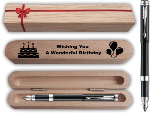 PARKER Folio Std Fountainpen Pen with Engraving Birthday Wishing Gift Box Fountain Pen